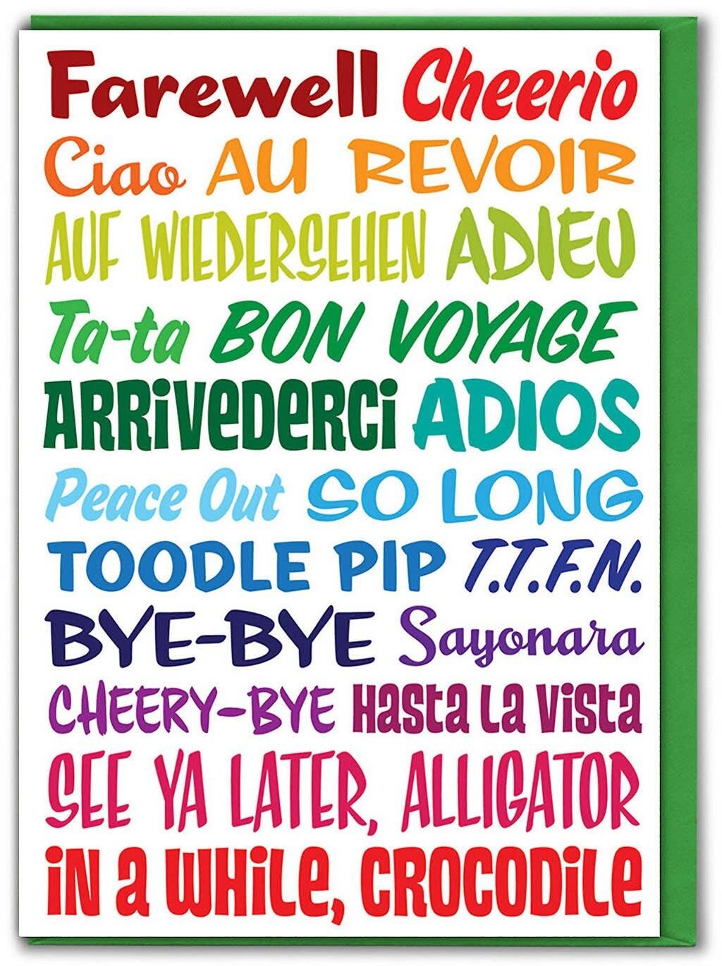 Bon Voyage In A While Crocodile Funny Leaving Card