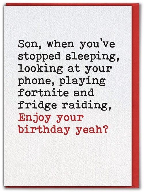 Son When Youve Stopped Funny Son Card