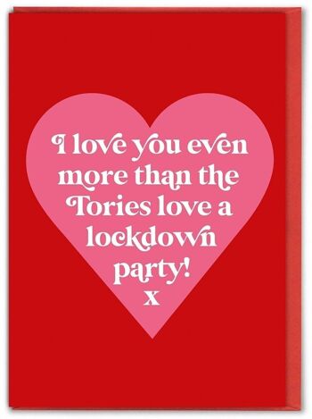 Carte de Saint Valentin drôle - Tories Lockdown Love 1