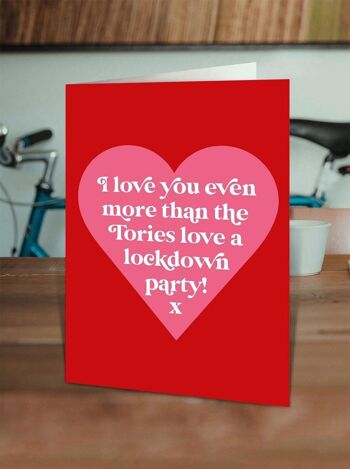 Carte de Saint Valentin drôle - Tories Lockdown Love 2