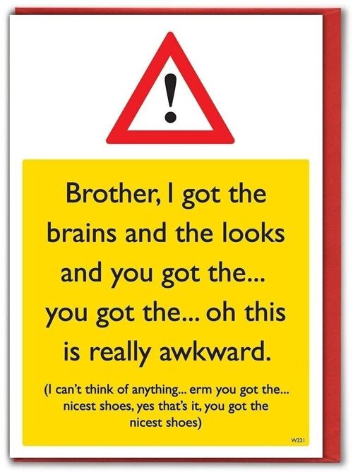 Brother Nicest Shoes Funny Brother Card