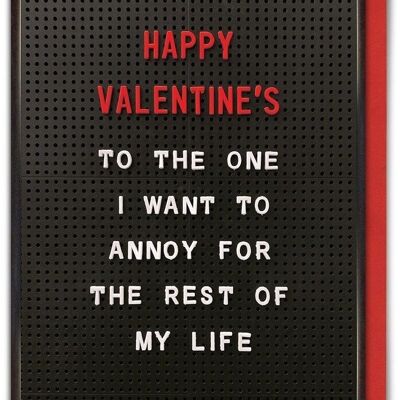 I Want To Annoy Funny Valentines Card