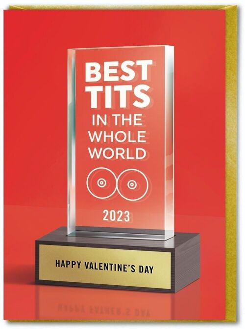 Funny Valentines Card - Best Tits