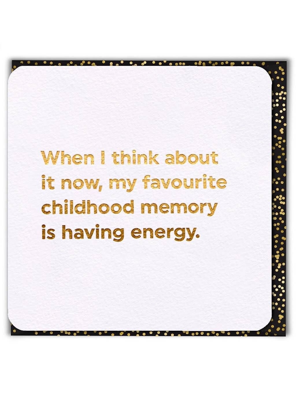 Tarjeta de cumpleaños divertida - Energía infantil