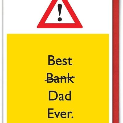 Tarjeta del día del padre Best Bank Dad Ever Funny