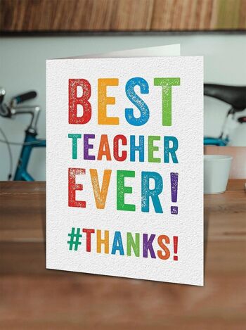 Meilleur professeur jamais Merci carte de professeur 2