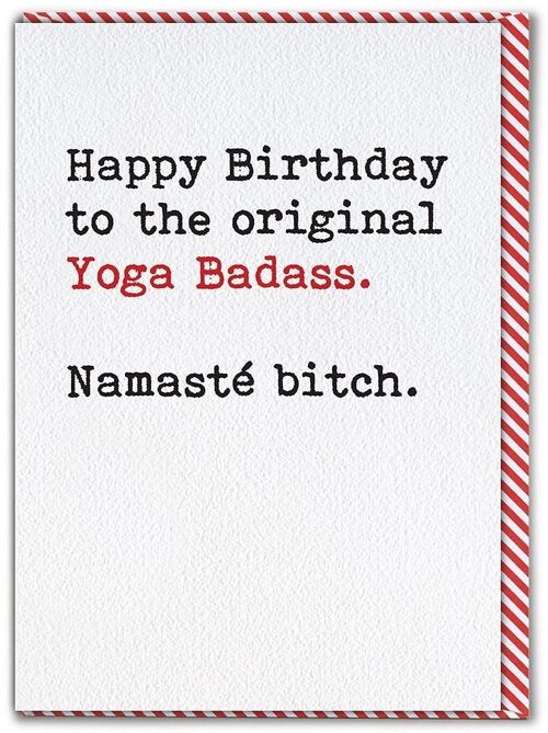 Yoga Badass Funny Birthday Card