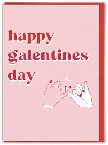 Galentines Day Pinkies - Carte Saint Valentin 1