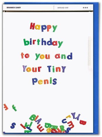 Joyeux anniversaire Tiny P*nis Rude Carte d'anniversaire 1