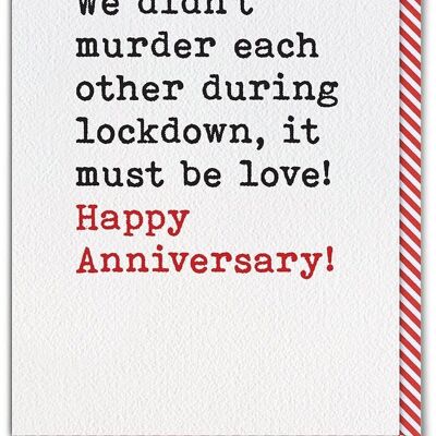 Funny Anniversary Card Lockdown