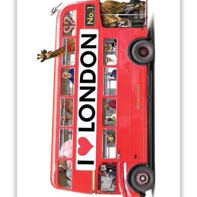 Cartolina dell'autobus di Londra