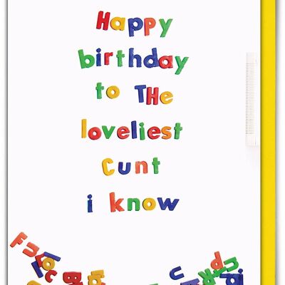 Carte de voeux la plus belle de la chatte Carte d'anniversaire grossière