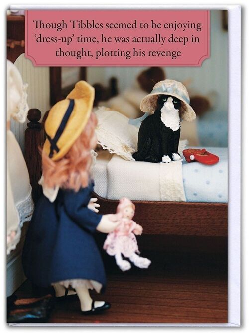 Tibbles Revenge Funny Birthday Card by Brainbox Candy