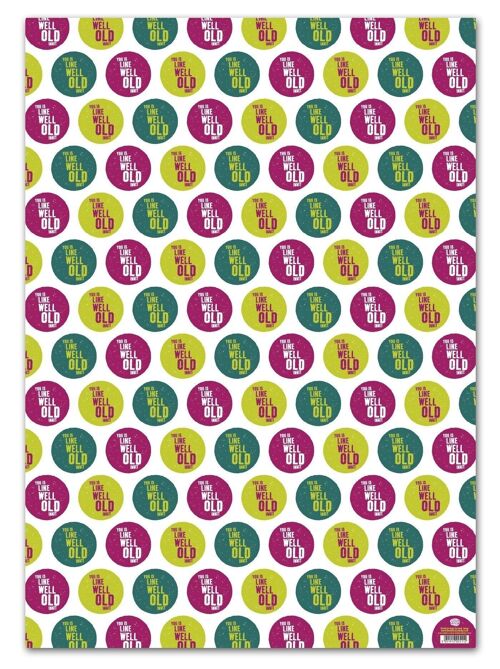 You Is Like Well Old Innit Gift Funny Gift Wrap **Pack of 2 Sheets Folded**