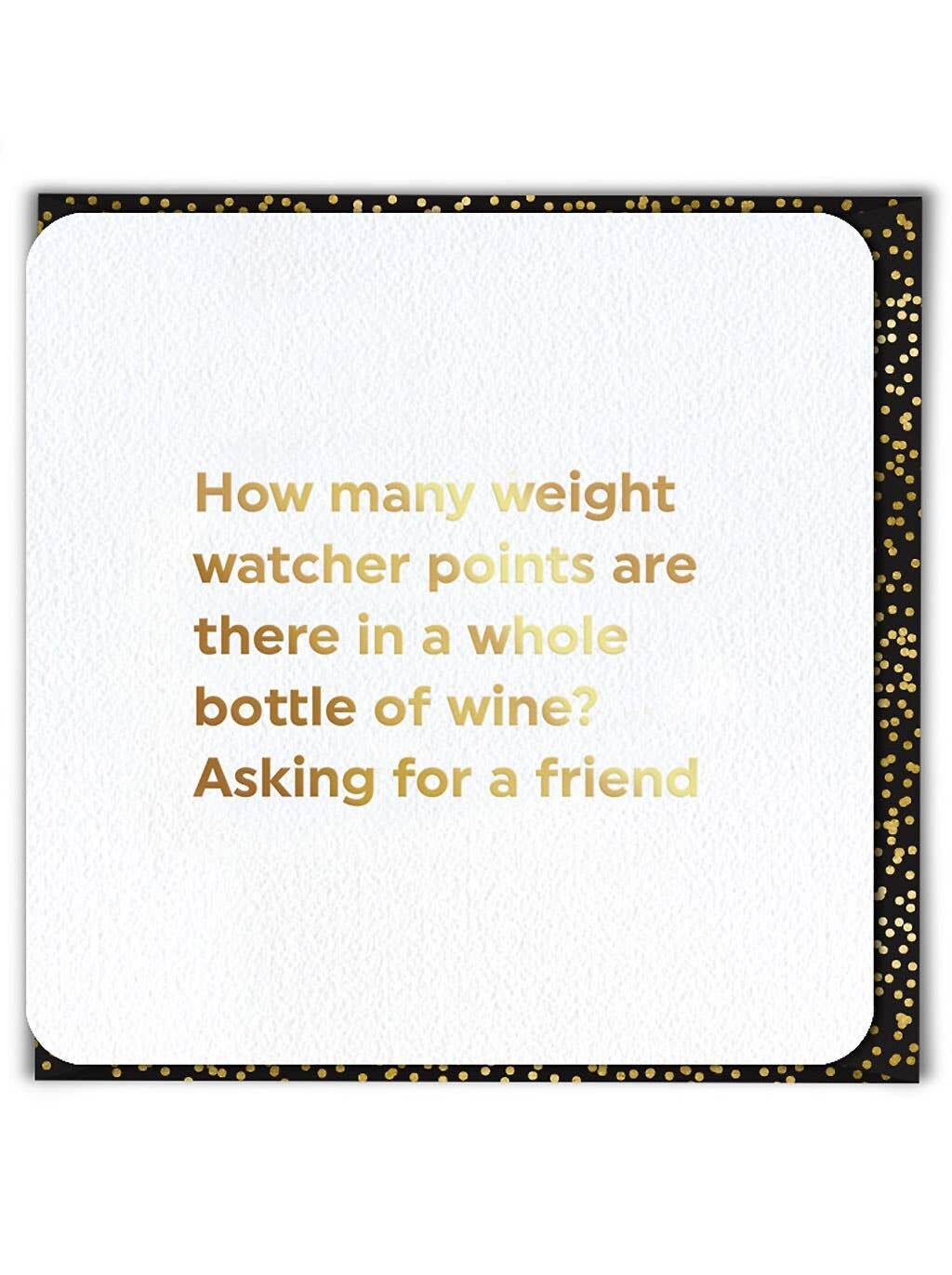 Biglietto di compleanno divertente con punti Weight Watcher