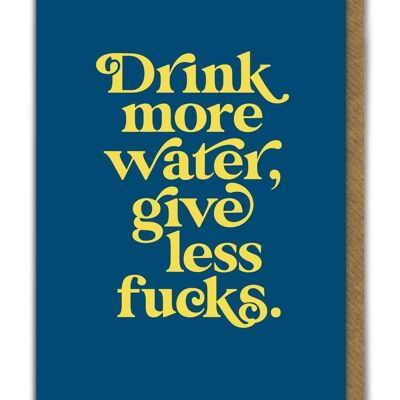 Give Less Fucks Birthday Card