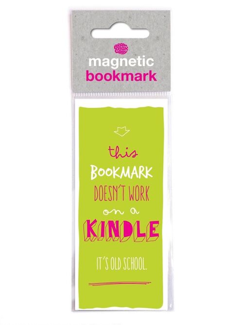 Old School Kindle Funny Magnetic Bookmark