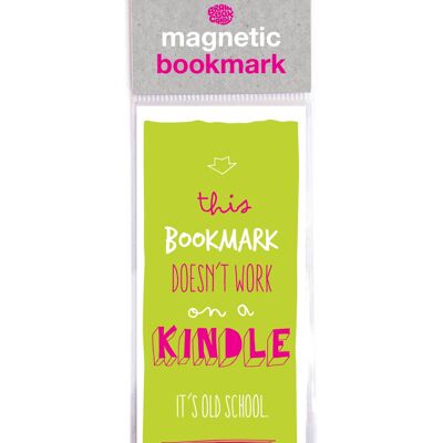 Old School Kindle Funny Magnetic Bookmark