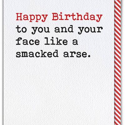 Tarjeta de cumpleaños divertida Smacked Ass