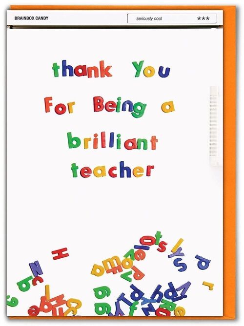 Thank You Brilliant Teacher Funny Teacher Card