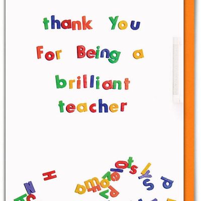 Carte de professeur drôle de professeur brillant de remerciement