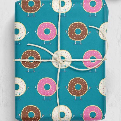 Emballage Cadeau Donut **Pack de 2 Feuilles Pliées**