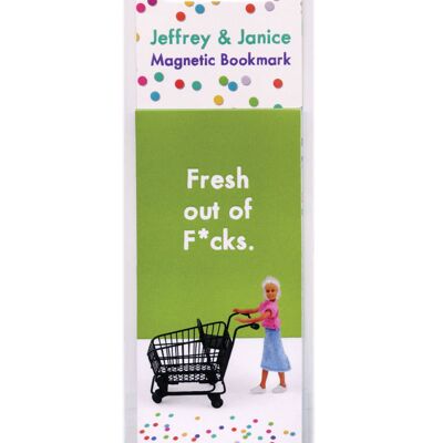 Funny Magnetic Bookmark - Fresh Out Of Fucks