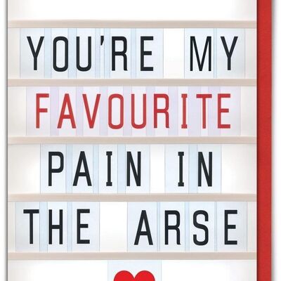 Pain In My Arse Funny Valentines Card