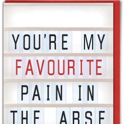 Pain In My Arse Funny Valentines Card