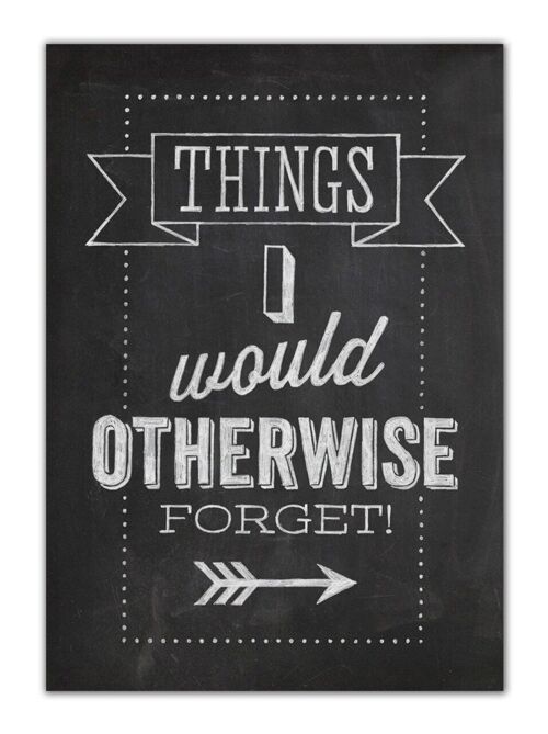 Things I Would Otherwise Forget! A5 Notebook