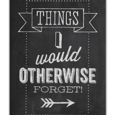 Things I Would Otherwise Forget! A5 Notebook