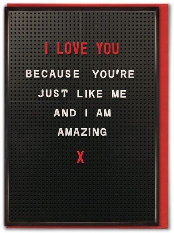 Just Like Me Amazing Funny Valentines Card 1