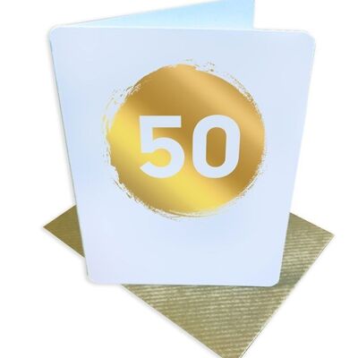Kleine Karte zum 50. Geburtstag