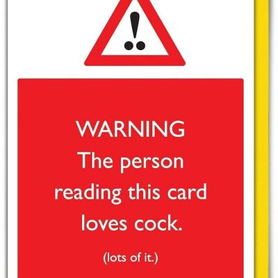 Loves Cock Funny Birthday Card