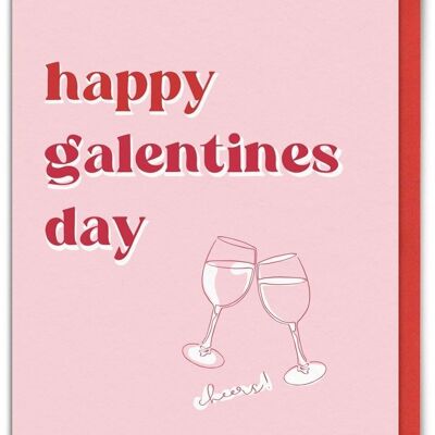 Galentines Verres Cheers - Carte Saint Valentin