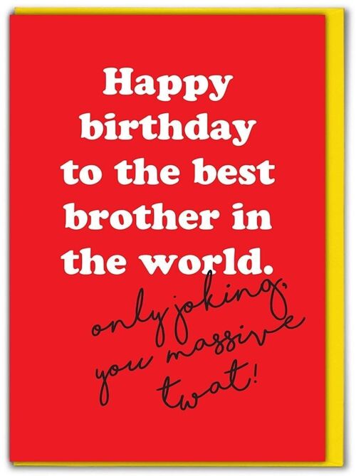 Best Brother In World Funny Brother Card