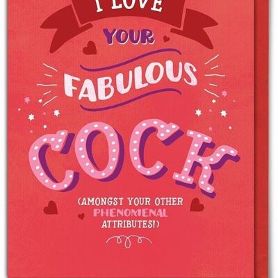 Fabulous Cock Funny Valentines Card