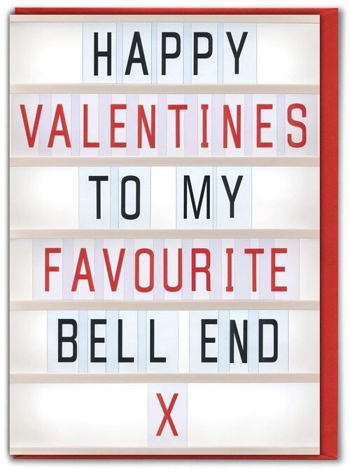 Bell End Funny Valentines Card