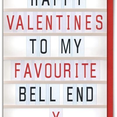 Bell End Funny Tarjeta de San Valentín