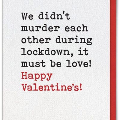 Lockdown Valentines Lustige Valentinstagskarte