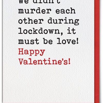 Lockdown Valentines Funny Valentines Card