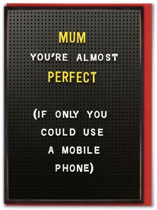 Mothers Day Almost Perfect Funny Mother's Day Card