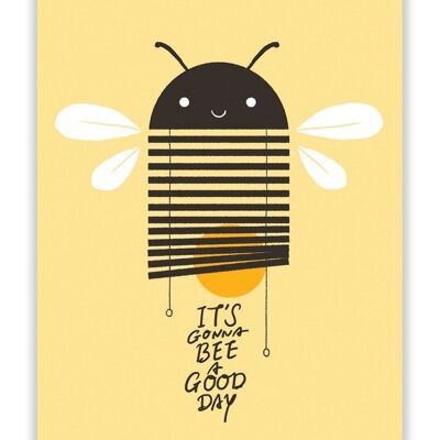 Biene einen guten Tag Postkarte