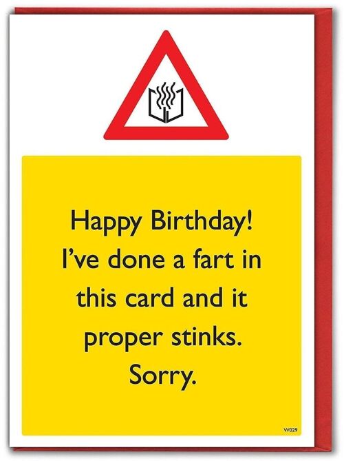 This Card Stinks Funny Birthday Card