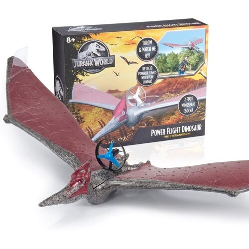 WOW STUFF - Power Flight Dinosaur Jurassic World (Pteranodon) Tamaño: 60 cm de largo Hasta 30 vuelos con cada carga.