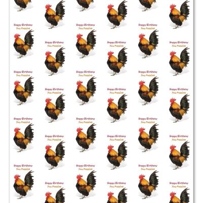 Rude Gift Wrap - Massive Cock Pack of 2 Sheets Folded