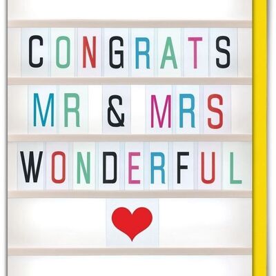 Félicitations Mr & Mme Funny Wedding / Carte de fiançailles