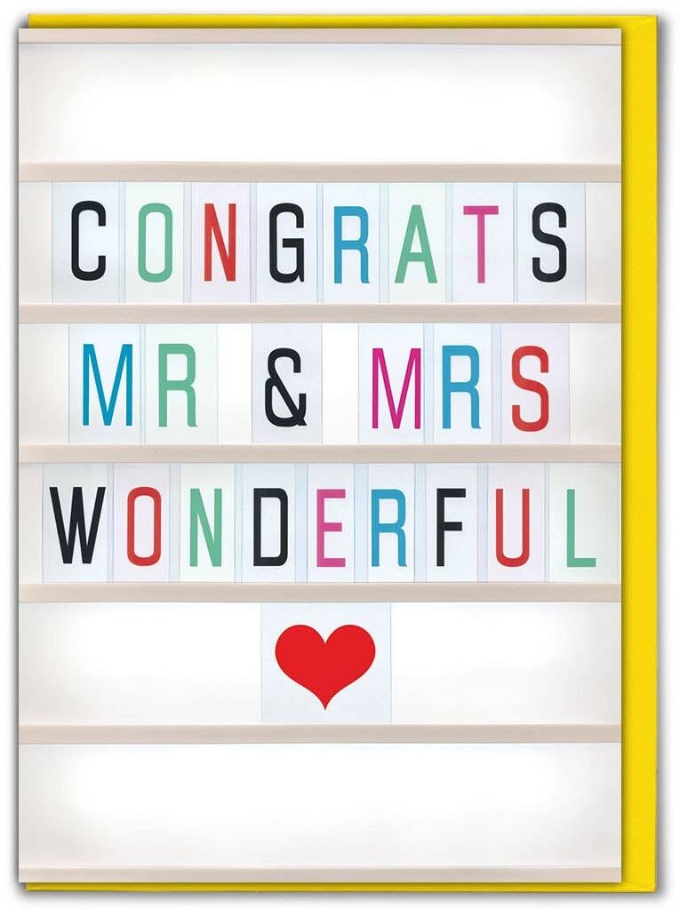 Felicitaciones Mr & Mrs Funny Wedding / Tarjeta de compromiso