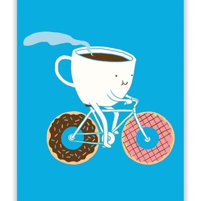 Kaffee & Donuts Postkarte