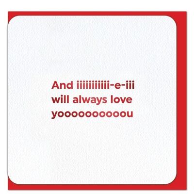 Carte toujours Love You-VALENTINES